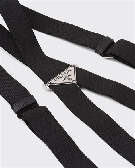 prada womens suspenders|Black Elasticized Suspenders .